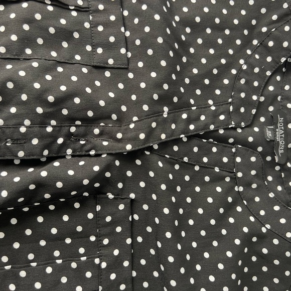Notations Black and White Polka Dot Blouse - Picture 4 of 7